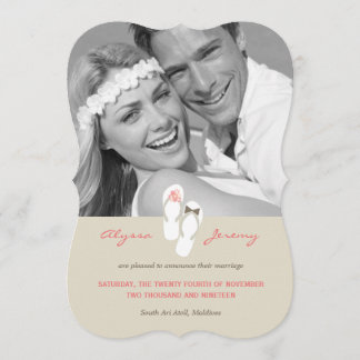 M. & Mme Flip Flops Faire-part de mariage sur la p