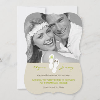 M. & Mme Flip Flops Faire-part de mariage sur la p
