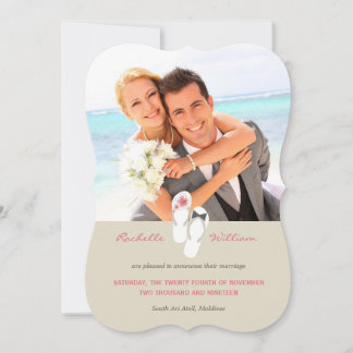 M. & Mme Flip Flops Faire-part de mariage sur la p