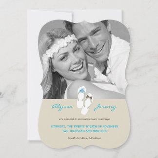 M. & Mme Flip Flops Faire-part de mariage sur la p