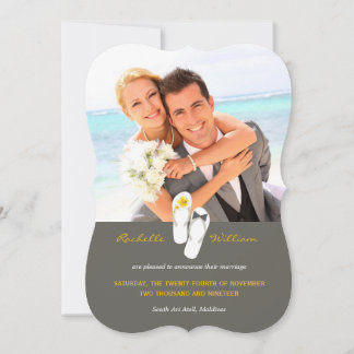 M. & Mme Flip Flops Faire-part de mariage sur la p