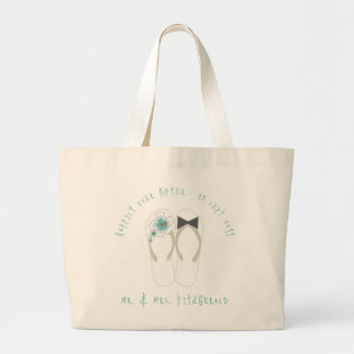 M. & Mme Flip Flops Sac de mariage de la plage d'H