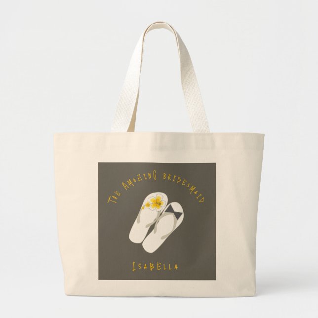 M. & Mme Flip Flops Sac de mariage de la plage d'H (Devant)