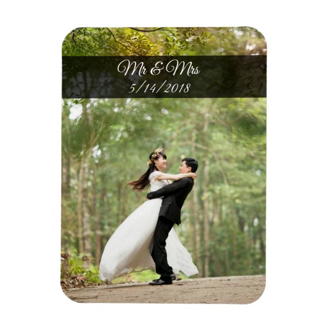 M. & Mme Mariage Couple Photo Mini Magnet (Vertical)