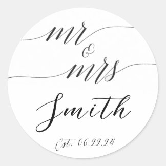 M. & Mme Mariage Sticker