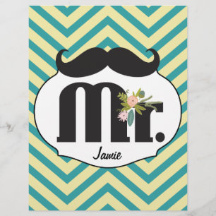 M. Mustache Hipster Motif