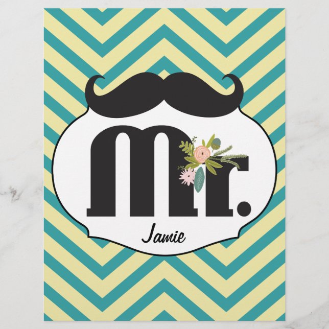 M. Mustache Hipster Motif (Devant)