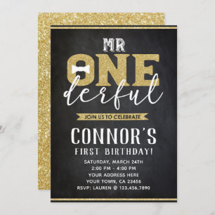 M. Onederful 1er Anniversaire Invitation