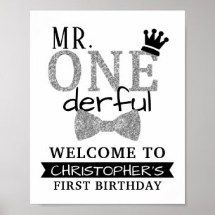 M. ONEderful 1st Birthday Affiche de bienvenue