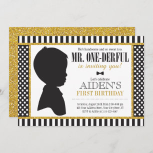 M. ONEderful Birthday Invitation