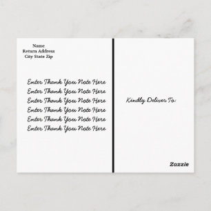 M. Onederful Black and Gold Merci Carte postale