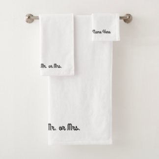 M. ou Mme ~ Ensemble de serviettes / Achat séparé