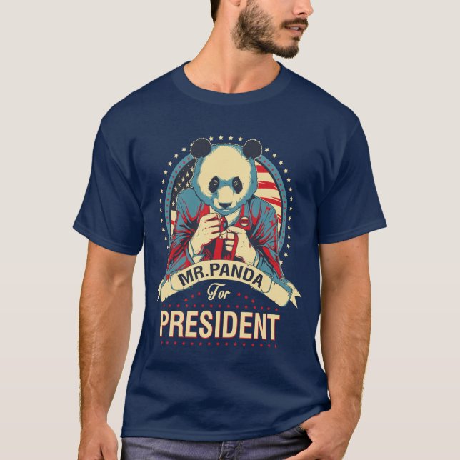 M. panda pour le T-shirt drôle de président (Devant)
