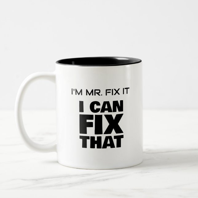 M. Réparez La Mug À Deux Tons (Gauche)