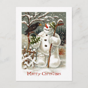 M. Snowman et M. Crow Carte postale