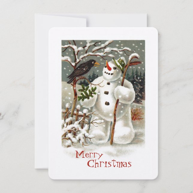 M. Snowman et M. Crow Invitation (Devant)