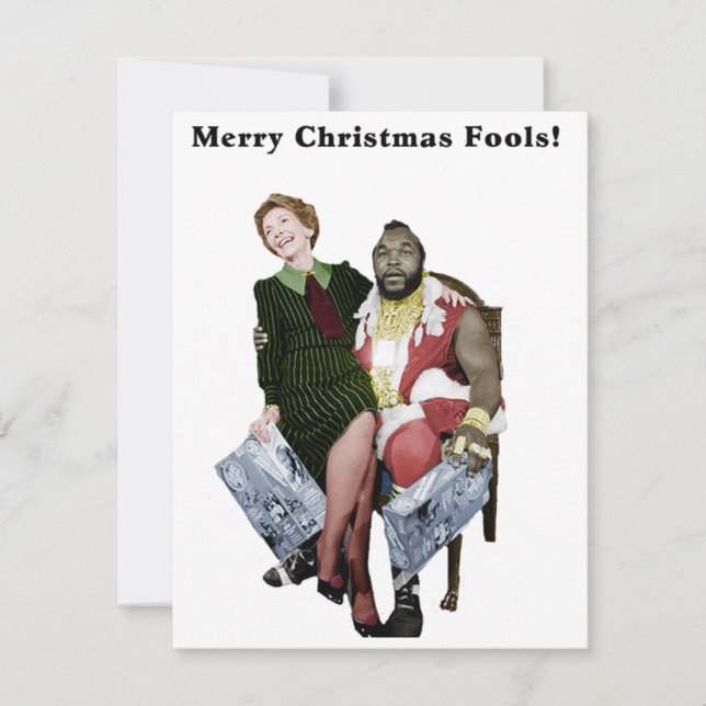 M. T et Nancy Reagan Carte de Noël (Devant)