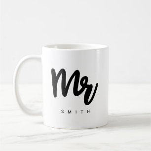 M. Typographie moderne Coffee Mug personnalisabl