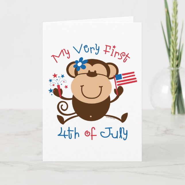 Ma 1ère 4e carte de singe fille (Devant)
