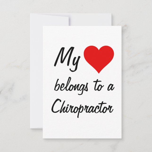 Ma carte appartient à un chiropraticien (Devant)