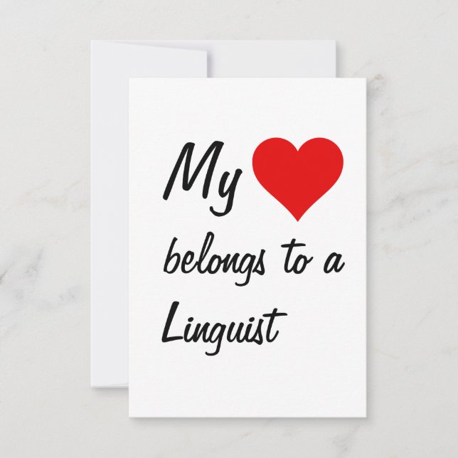 Ma carte appartient à un linguiste (Devant)