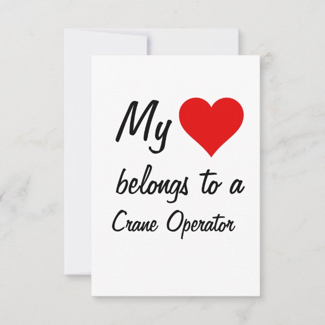 Ma carte appartient à un opérateur de grue (Devant)