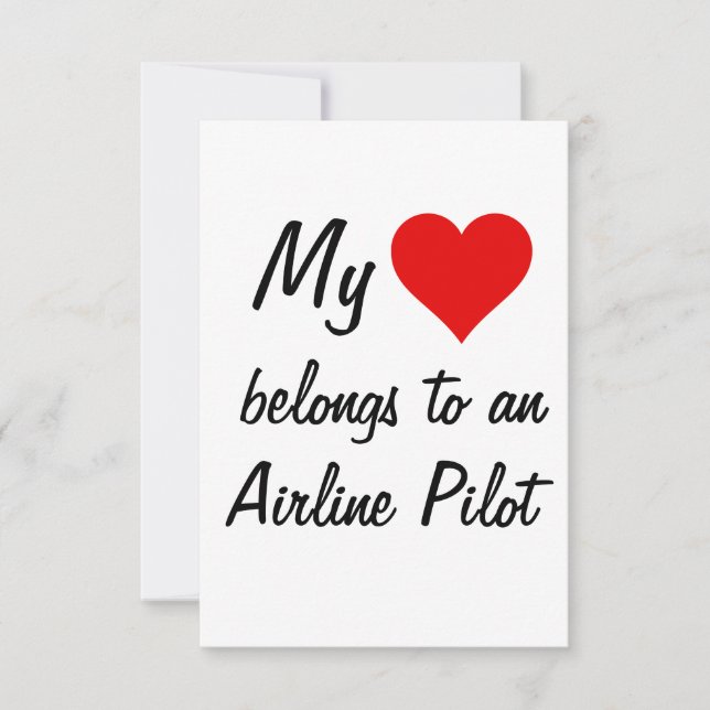 Ma carte appartient à un pilote de ligne (Devant)