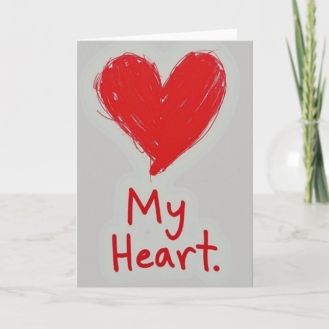 Ma carte d'amour cœur (Devant)