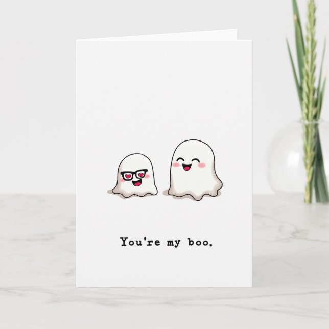 Ma carte d'amour fantôme Boo (Devant)