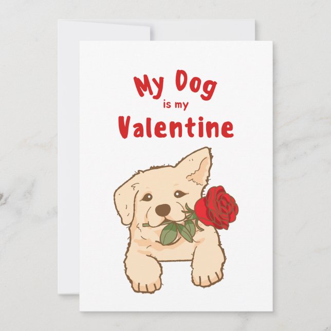 ma carte de la Saint-Valentin pour mon chien (Devant)