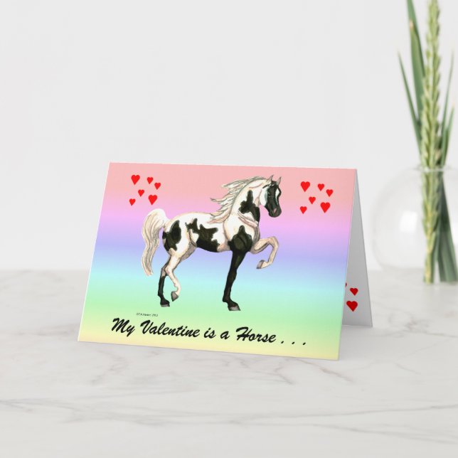 Ma carte de voeux de cheval de Valentine (Devant)