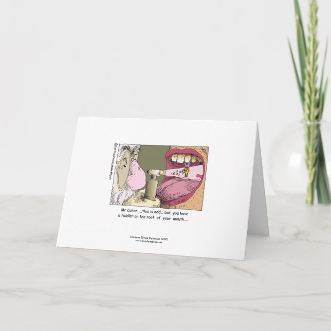 Ma carte de vœux drôle de dentiste juif (Devant)