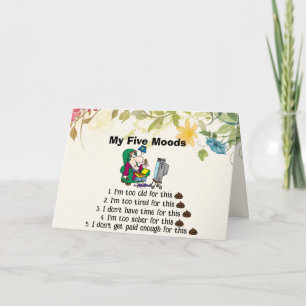 Ma carte de voeux pour les cinq humeurs