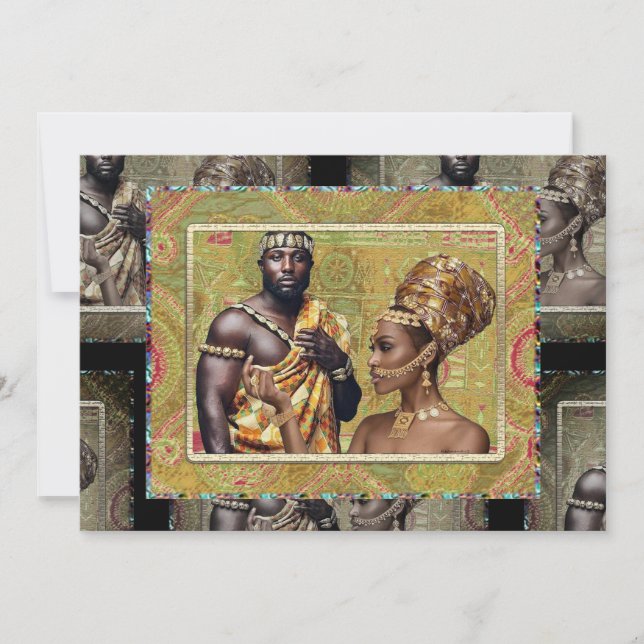 Ma carte de vœux Reine Africaine (Devant)