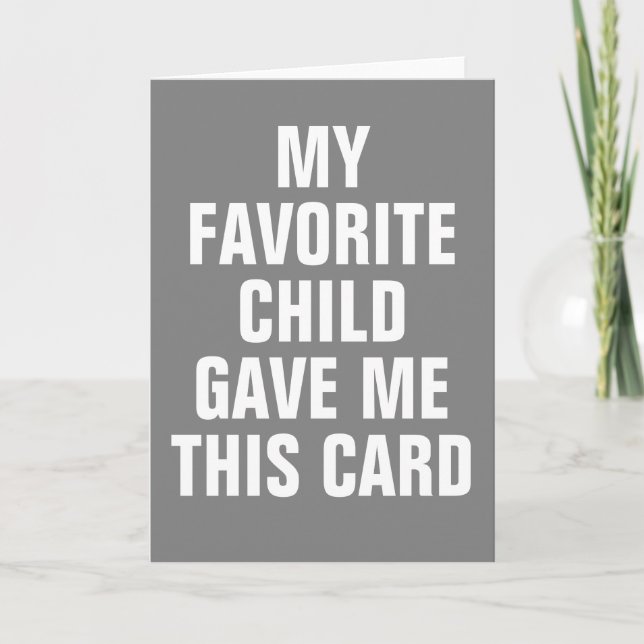 MA CARTE PRÉFÉRÉE M'A ÉTÉ OFFERT PAR MON ENFANT PR (Devant)