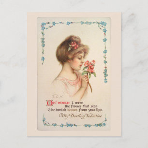 Ma chère carte postale vintage de la Saint-Valenti
