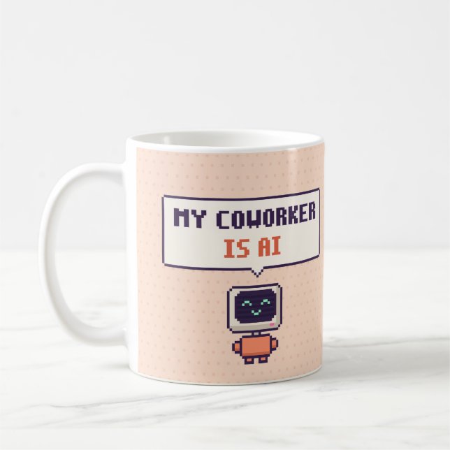 Ma collègue est drôle AI Pixel Mug (Gauche)
