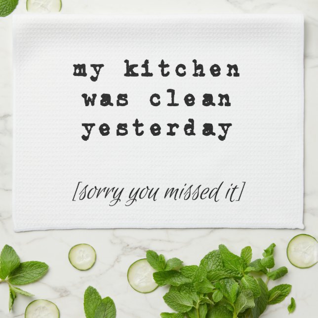 Ma Cuisine Était Propre Hier Serviette De Cuisine (Plié)