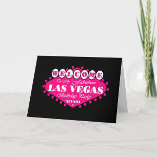 Ma Fabrique Las Vegas Anniversaire Carte Pink