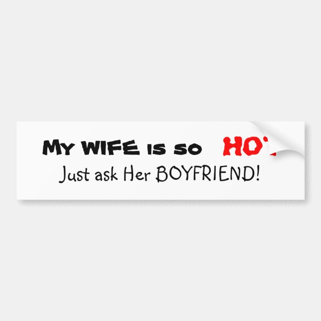 Ma Femme Est Chaud Sticker Bumper (Devant)