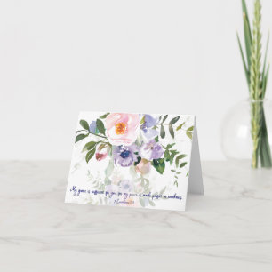 Ma grâce est suffisante, floral aquarelle pastel
