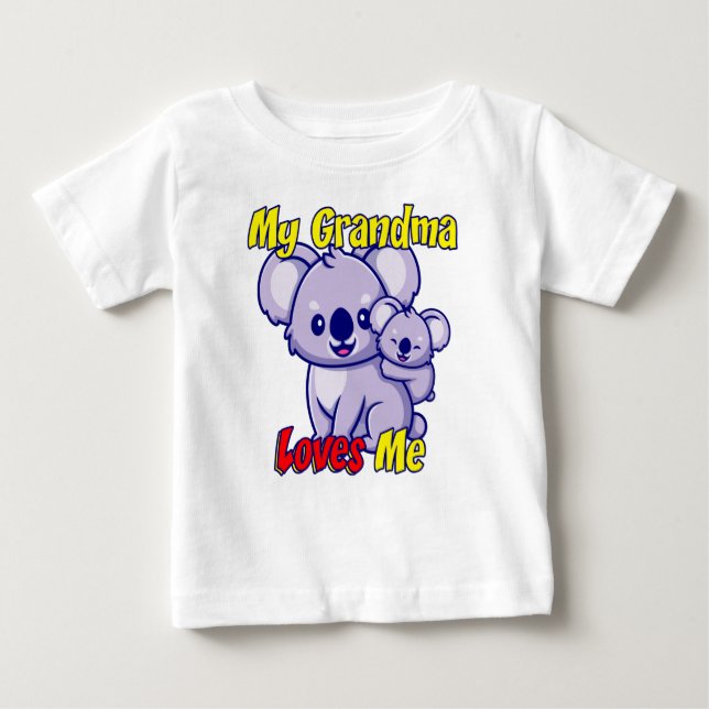 Ma grand-mère m'aime Koala Baby T-Shirt (Devant)
