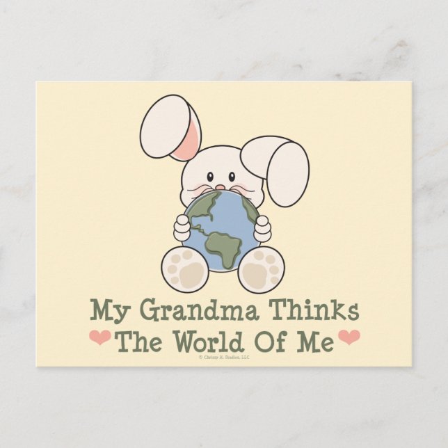 Ma Grand-Mère Pense Que Le Monde De Ma Carte Posta (Devant)