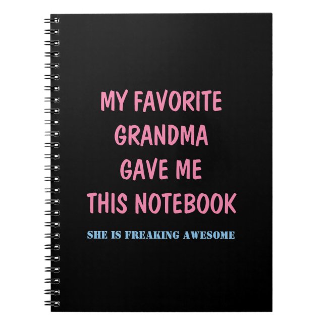 MA GRAND-MÈRE PRÉFÉRÉE M'A DONNÉ CE CAHIER (Devant)