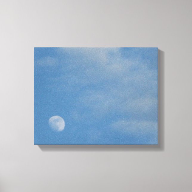 Ma Lune de jour - Toile enveloppée de brillance de (Recto)