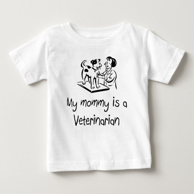 Ma maman est un T-shirt infantile vétérinaire (Devant)