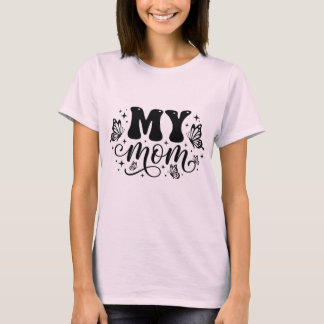 Ma maman T-shirt esthétique papillon pour la fête 