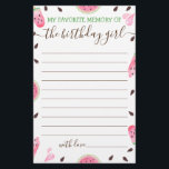 Ma Mémoire Préférée De La Carte Fille Anniversaire<br><div class="desc">Watermelon Notre Petite Sweetie Est Un Dans Un Melon Ma Mémoire Préférée De La Carte Fille Anniversaire. Le design est basé sur des éléments aquarelles peints à la main.</div>