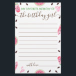 Ma Mémoire Préférée De La Carte Fille Anniversaire<br><div class="desc">Watermelon Notre Petite Sweetie Est Un Dans Un Melon Ma Mémoire Préférée De La Carte Fille Anniversaire. Le design est basé sur des éléments aquarelles peints à la main.</div>