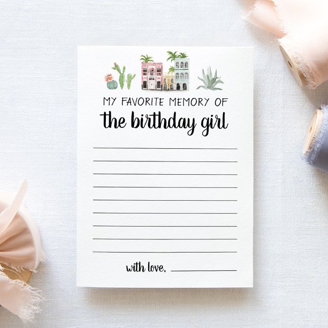 Ma Mémoire Préférée De La Carte Fille Anniversaire (Créateur téléchargé)